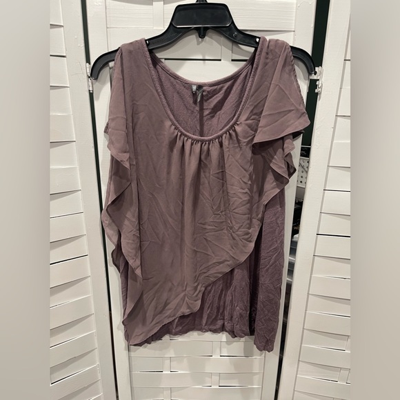 Maurices Tops - Maurice’s Layered Ruffled Plum Top
